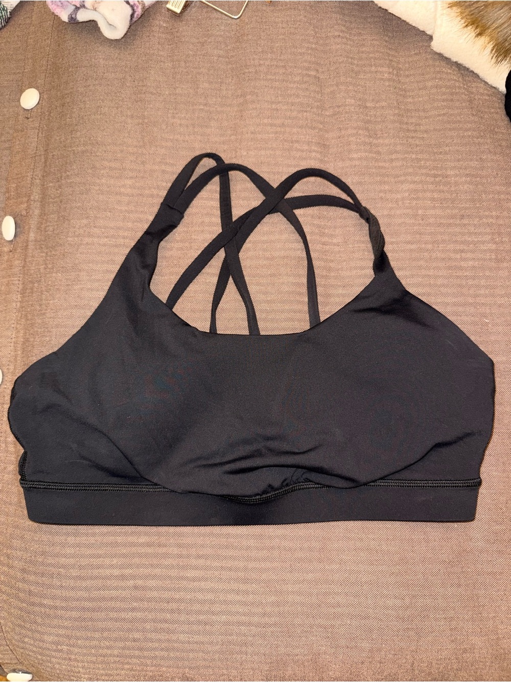 lululemon athletica Black Strappy Cross-Back Sports Bra